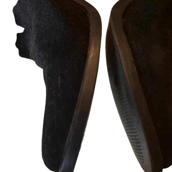 Steve Madden Suede Cut Out Pointed Toe Bootie Leather Black Size 8 - Picture 6 of 12